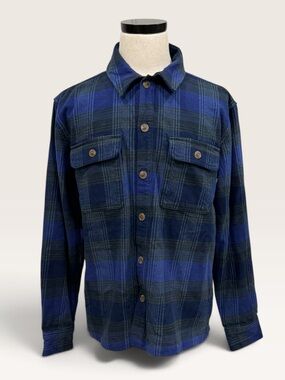 Marmot Mountain Works Men’s Incline Heavyweight Flannel Shirt Blue Plaid NWT
